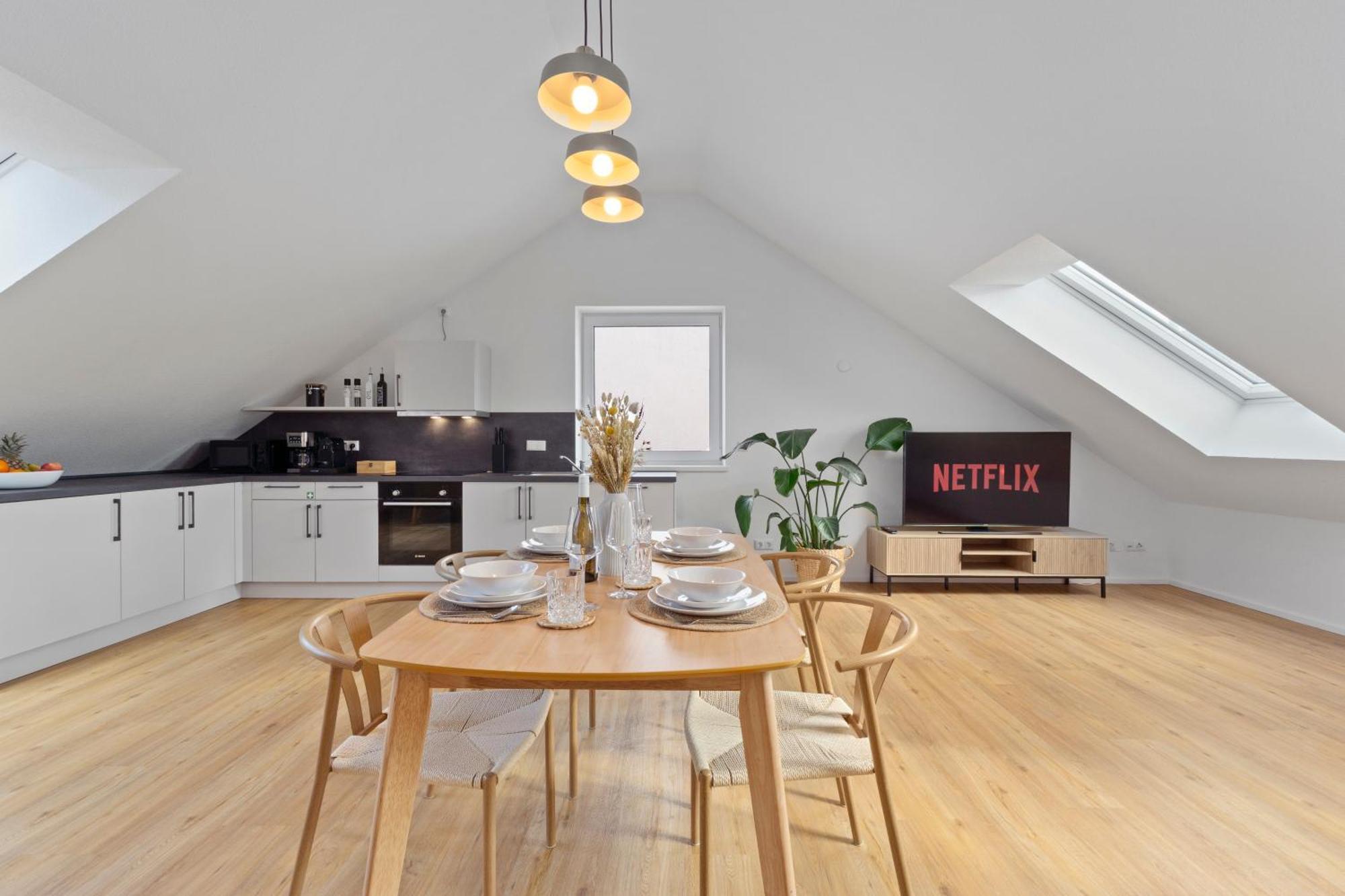 Charmante Design-Apartments In Top Lage - Naehe Altstadt - Parkplaetze - Netflix 巴特克罗伊茨纳赫 外观 照片